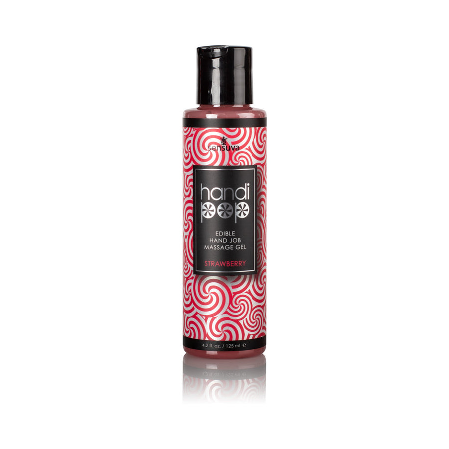 Sensuva HandiPop Edible Massage Gel Strawberry 4.2 oz. - Headshop.com