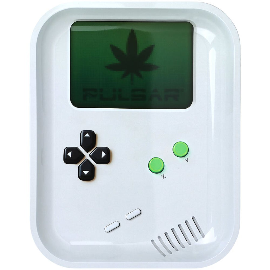 Pulsar Design Series Large Metal Rolling Tray - Weedboy / 13"x11" - Headshop.com