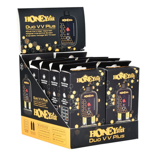 HoneyStick DUO Variable Voltage Plus Dual Cartridge 510 Vape bar - Headshop.com