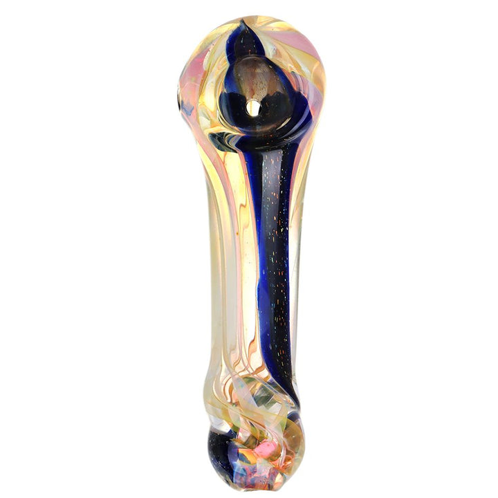 Plot Twist Dichro Stripe Glass Hand Pipe - 4.25" - Headshop.com