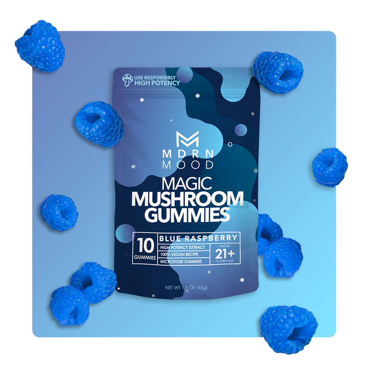 MDRN MOOD Magic Mushroom Gummies - Blue Raspberry - Headshop.com