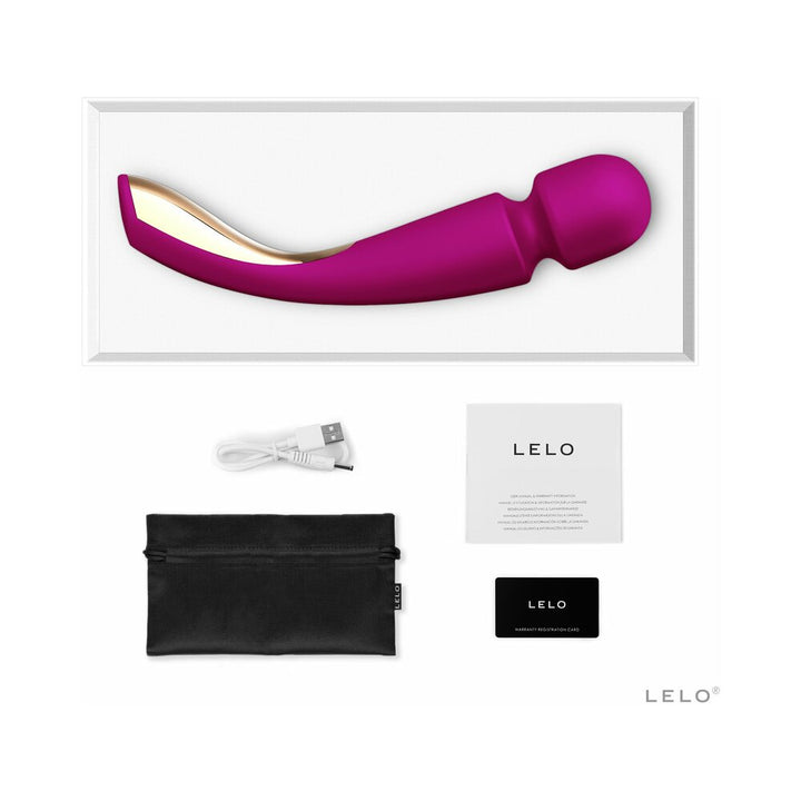 LELO SMART WAND 2 Large Rechargeable Wand Vibrator Deep Rose - Headshop.com
