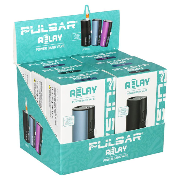 6CT DISPLAY - Pulsar 510 Relay Power Bank Vaporizer - 5000mAh / Assorted Colors 6CT DISPLAY - Pulsar 510 Relay Power Bank Vaporizer - 5000mAh / Assorted Colors