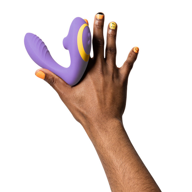ROMP Reverb Rechargeable Silicone Clitoral and G-Spot Stimulator Purple - Headshop.com