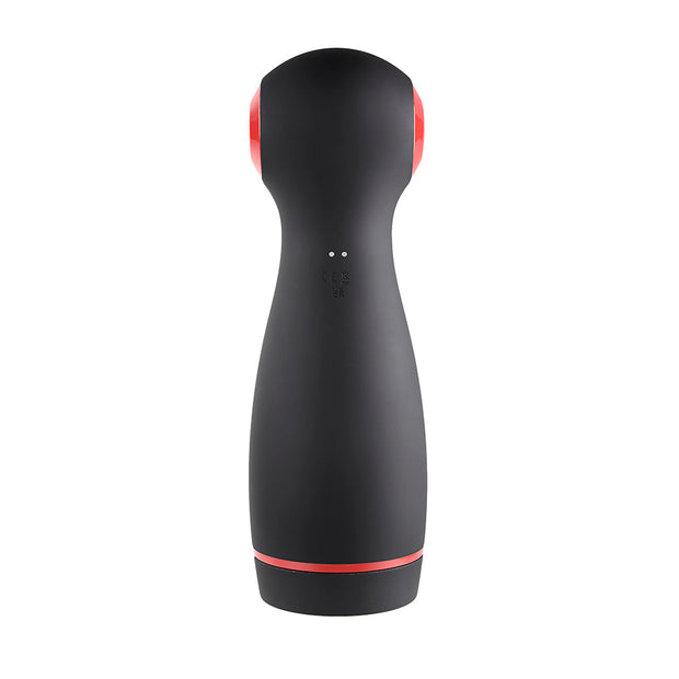 Zero Tolerance Tight Squeeze Rechargeable Vibrating Squeezing Talking Stroker TPE Black/Red - Headshop.com