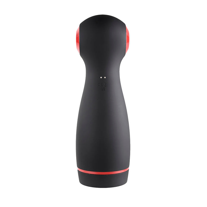 Zero Tolerance Tight Squeeze Rechargeable Vibrating Squeezing Talking Stroker TPE Black/Red - Headshop.com