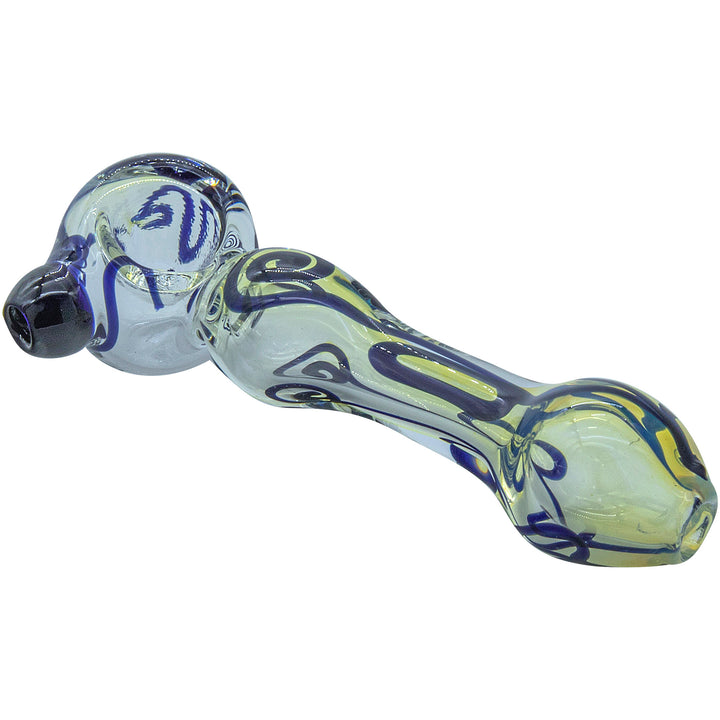 LA Pipes "Painted Warrior Spoon" Glass Pipe - Headshop.com