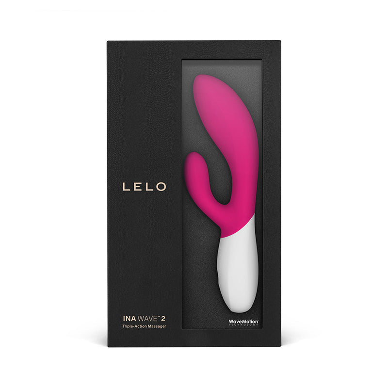 LELO INA WAVE 2 Rechargeable Dual Stimulator Cerise - Headshop.com