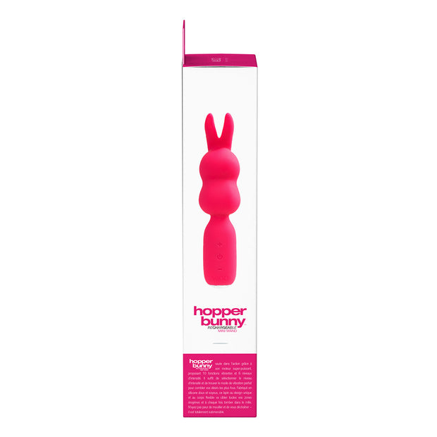 VeDO Hopper Bunny Rechargeable Silicone Mini Wand Vibrator Pink - Headshop.com