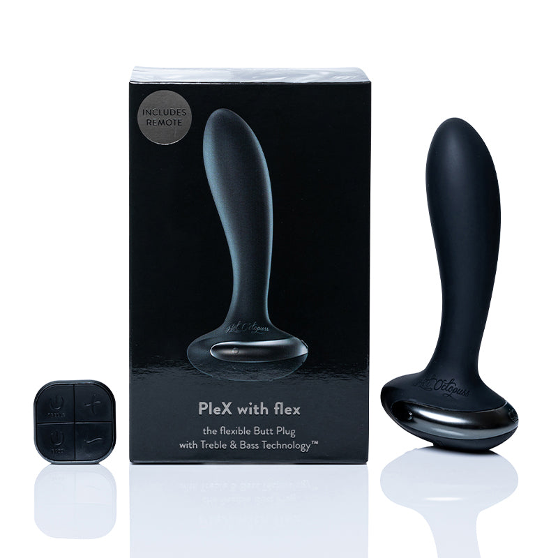 Hot Octopuss PleX with Flex Rechargeable Flexible Vibrating Anal Plug Black - Headshop.com