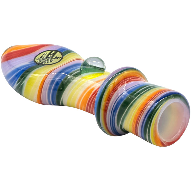 LA Pipes "Rainbow Tornado" Chillum Pipe - Headshop.com