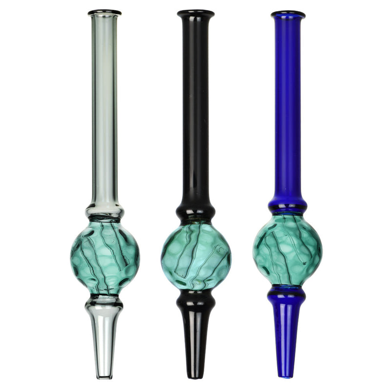 Dimple Diffusion Chamber Glass Dab Straw - 6.5"/Colors Vary - Headshop.com