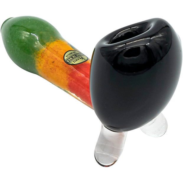 LA Pipes "Sattdown Rasta" Sherlock Glass Pipe - Headshop.com