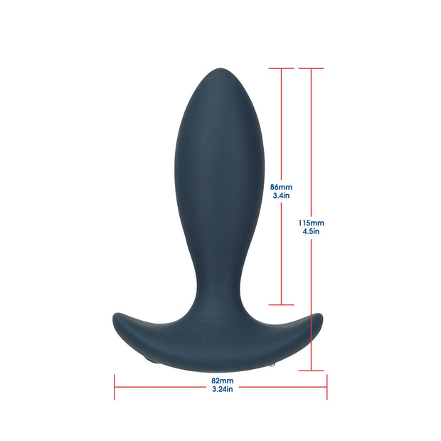 Lux Active Throb 4.5 in. Anal Pulsating Silicone Massager Black - Headshop.com