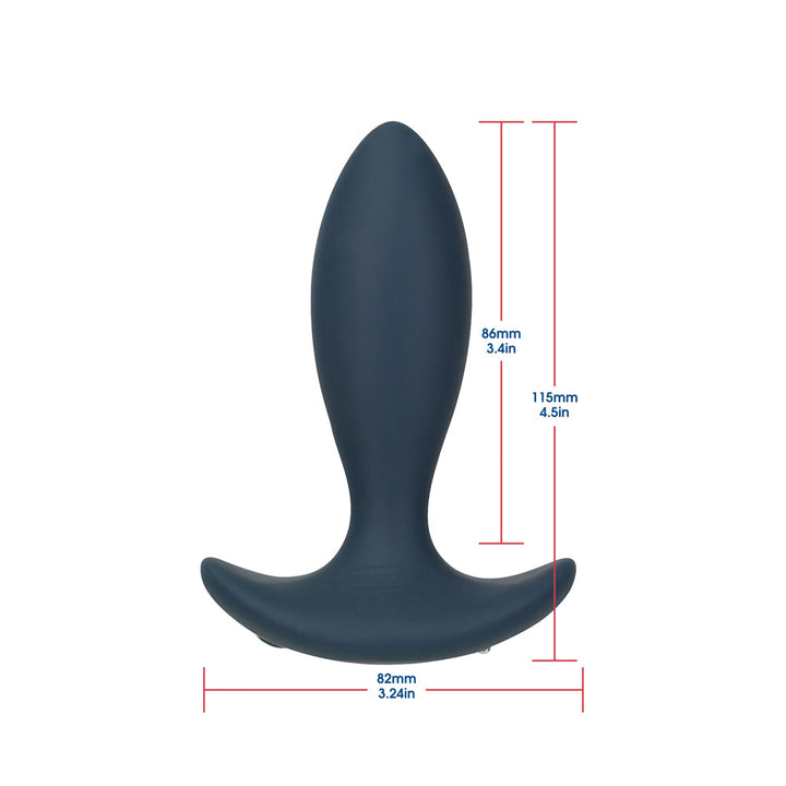 Lux Active Throb 4.5 in. Anal Pulsating Silicone Massager Black - Headshop.com