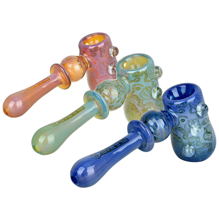 Pulsar Inside Print Glass Hammer Bubbler | Octopus | 5.25" - Headshop.com