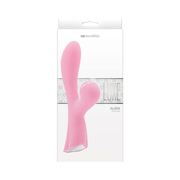 Luxe Aura Rechargeable Suction Vibe Pink - Headshop.com