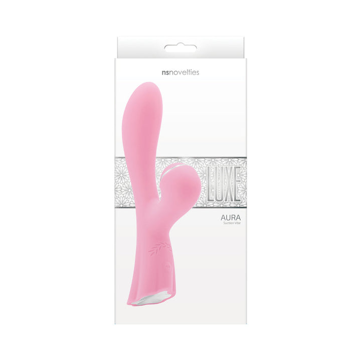 Luxe Aura Rechargeable Suction Vibe Pink - Headshop.com