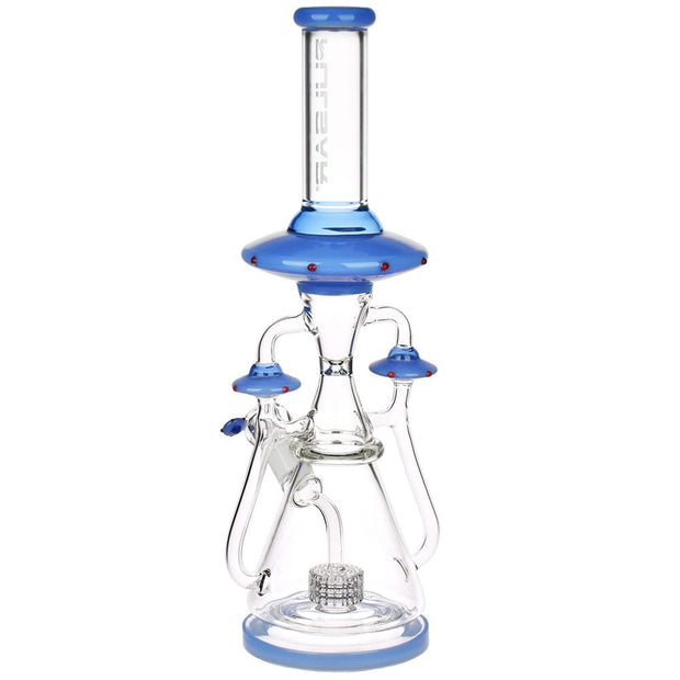 Pulsar Far-Out Visitors Recycler Glass Water Pipe | 17.25" | 19mm F - Headshop.com