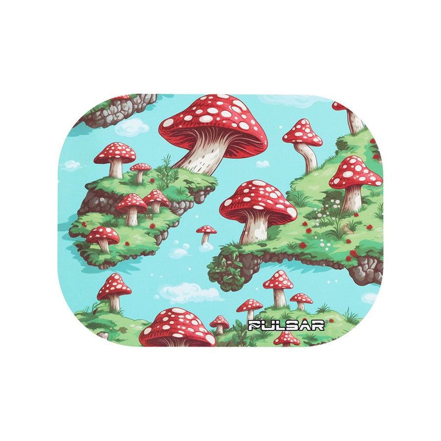 Pulsar Mini Magnetic Rolling Tray Lid - Floating Mushrooms / 7"x5.5" - Headshop.com