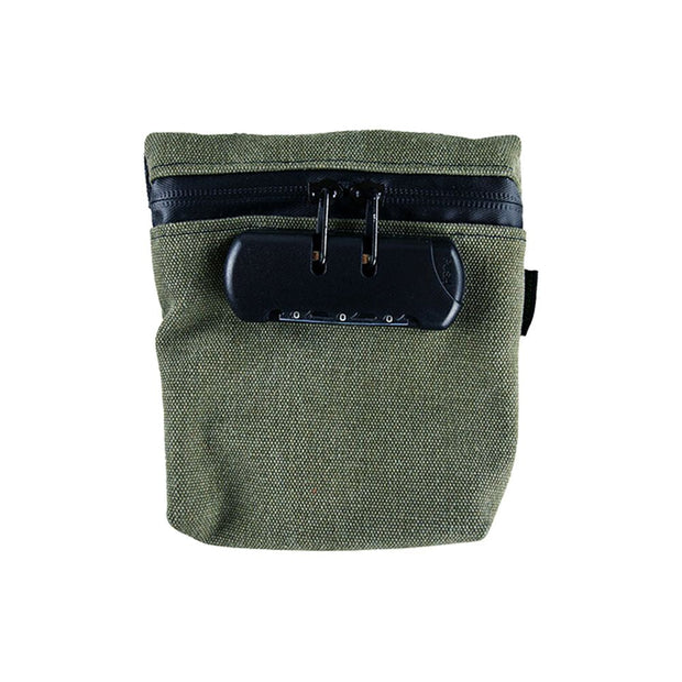 6CT DISPLAY - Smokezilla Smell Proof Locking Canvas Bag - 6"x6.25" / Assorted Colors - Headshop.com