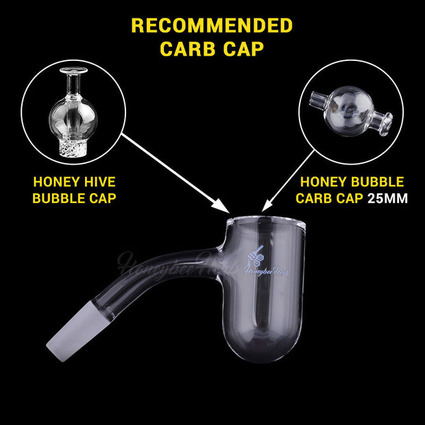 HONEY BEVEL DEEP BOWL QUARTZ BANGER - 45° DEGREE | BL - Headshop.com