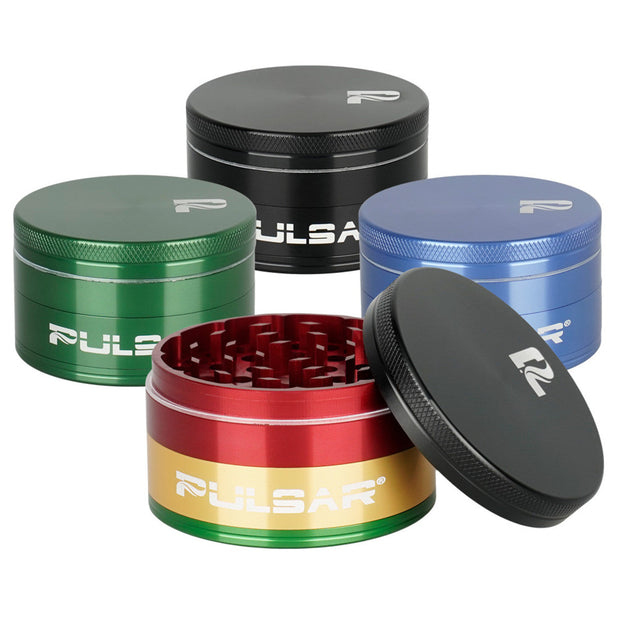 Pulsar Solid Top Aluminum Grinder-GR760- 4pc / 2.5" - Headshop.com