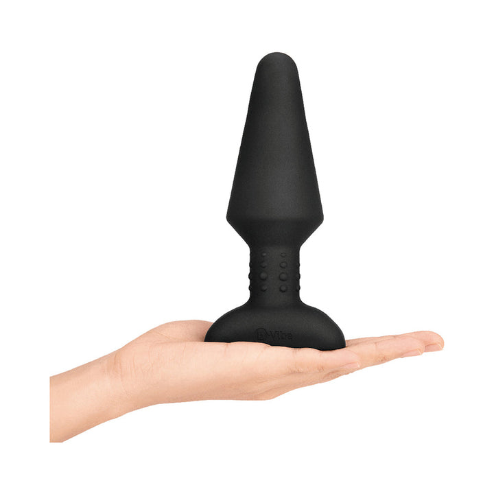 b-Vibe Rimming XL Rotating and Vibrating Remote Control Plug Black - Headshop.com