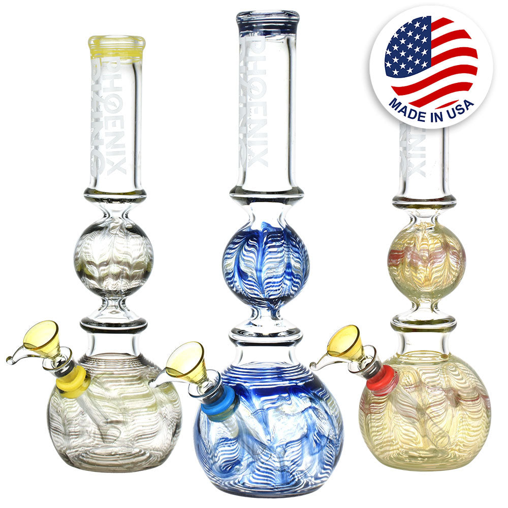 Phoenix Rising Bubble Ball Water Pipe - 10.75"/Colors Vary - Headshop.com