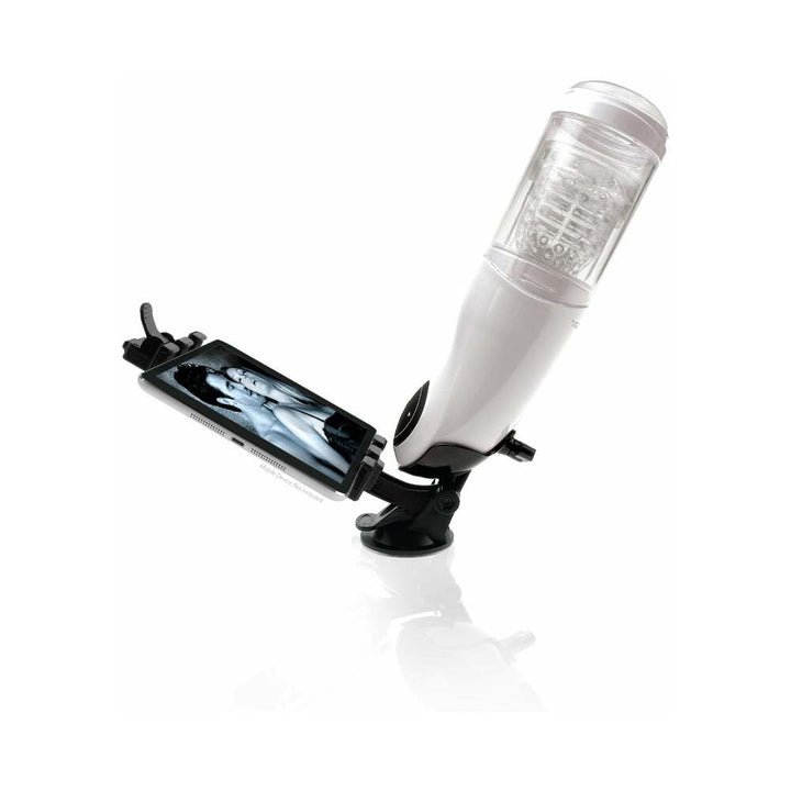 PDX Mega-Bator Pussy Rotating Thrusting Stroker With Suction Cup Clear/White - Headshop.com