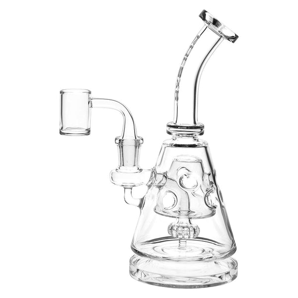 Pulsar Bent Neck Pyramid Glass Dab Rig - 8" / 14mm F Pulsar Bent Neck Pyramid Glass Dab Rig - 8" / 14mm F