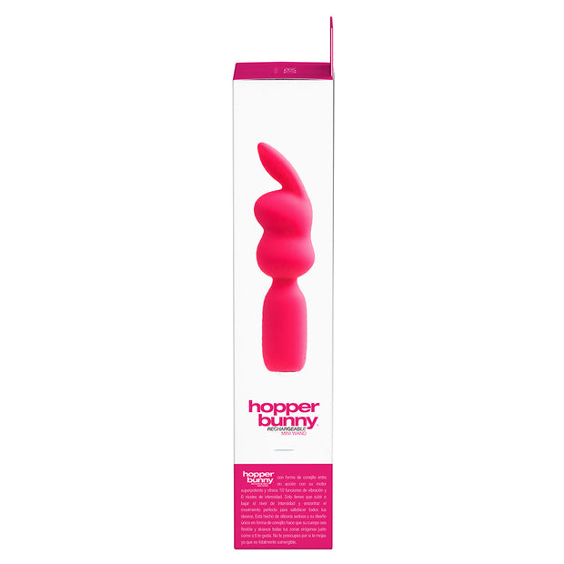 VeDO Hopper Bunny Rechargeable Silicone Mini Wand Vibrator Pink - Headshop.com
