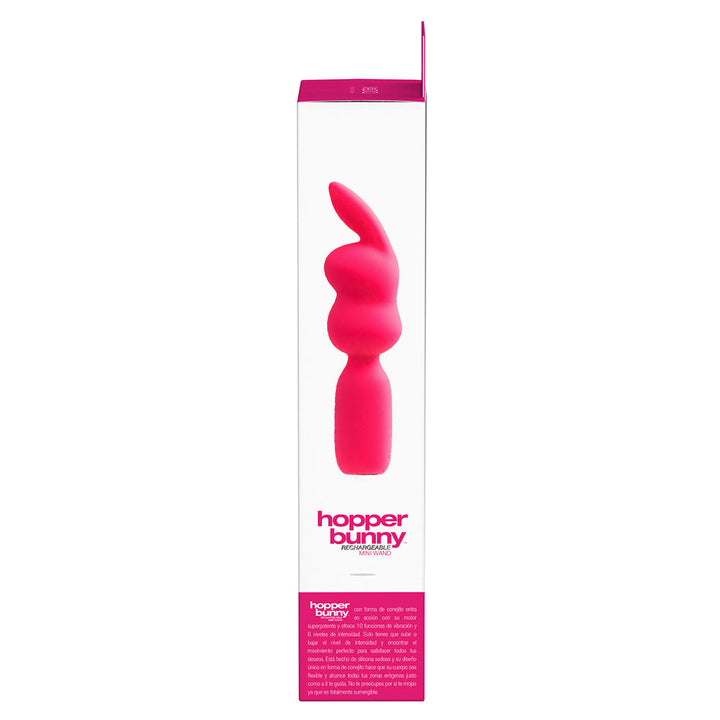 VeDO Hopper Bunny Rechargeable Silicone Mini Wand Vibrator Pink - Headshop.com