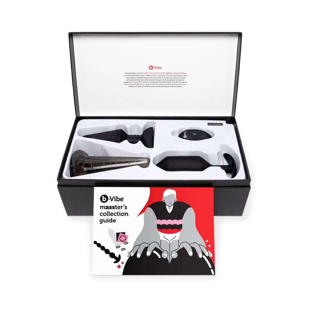 b-Vibe 10-Piece Anal Education Set: Masster's Degree Edition Black - Headshop.com