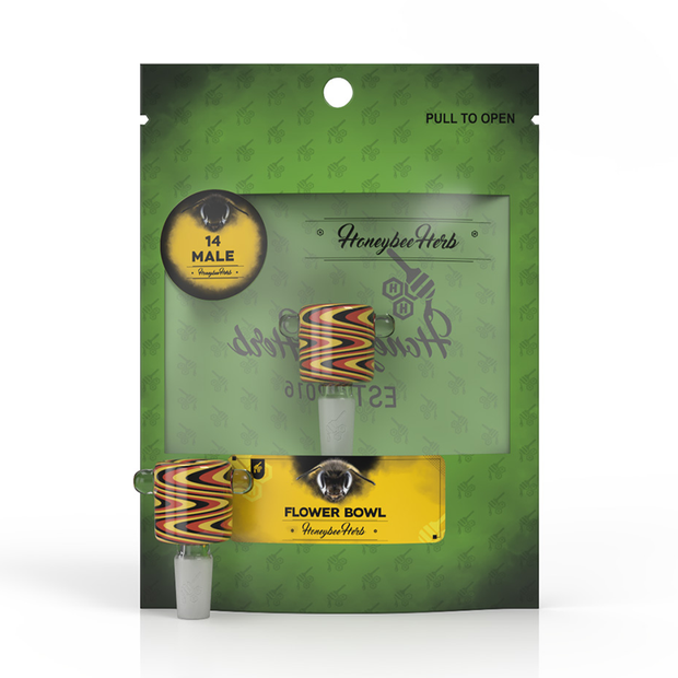 Honeybee Herb Flower Bowls (Green Line) - Headshop.com