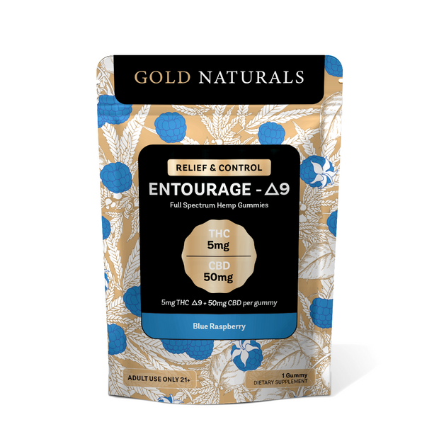 Gold Naturals 5 mg Entourage Δ9 Gummy - Headshop.com