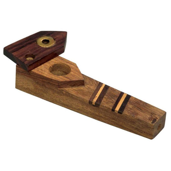 Tri-Tone Wood Pipe w/ Swivel Cover & Screen Tri-Tone Wood Pipe w/ Swivel Cover & Screen