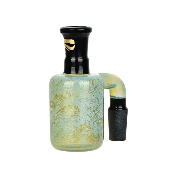 Pulsar Inside Print Glass Dry Ash Catcher | 14mm | 90 Degree | Melting Shrooms - Headshop.com