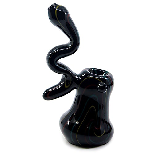 Glass Bubbler - Rasta Swirl Bubbler (6") Glass Bubbler - Rasta Swirl Bubbler (6")