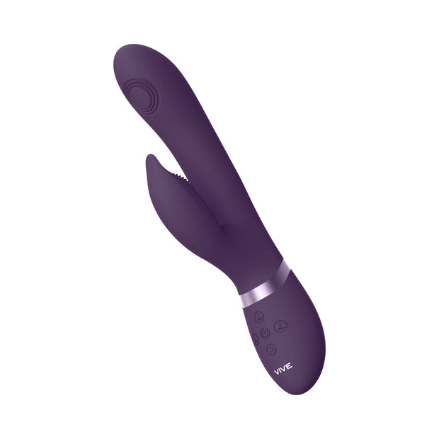 VIVE AIMI Rechargeable Swinging Pulse-Wave Silicone Rabbit Vibrator Purple - Headshop.com