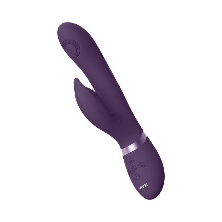 VIVE AIMI Rechargeable Swinging Pulse-Wave Silicone Rabbit Vibrator Purple - Headshop.com