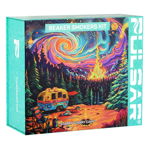 Pulsar Design Series Beaker Water Pipe Smoker's Kit | 7.75"