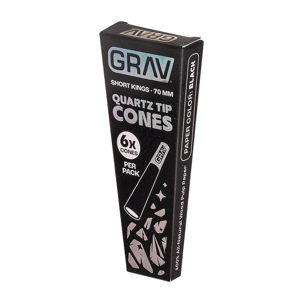 GRAV Quartz Tip Pre-Rolled Cones | Black | 16pk Display - Headshop.com