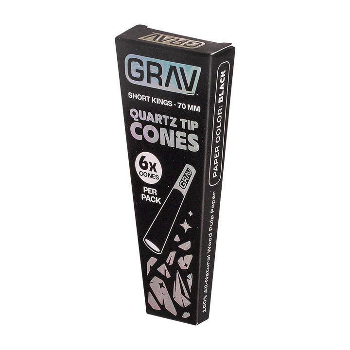 GRAV Quartz Tip Pre-Rolled Cones | Black | 16pk Display - Headshop.com