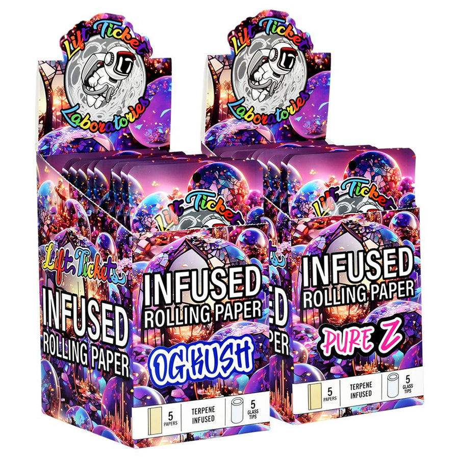 Lift Ticket Terpene Infused Papers + Glass Tip | 5pc | 10pk - Headshop.com