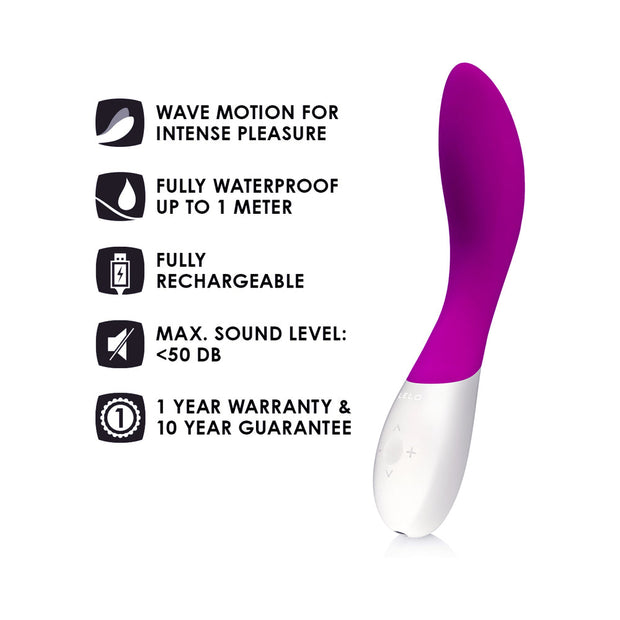 LELO MONA WAVE Rechargeable G-Spot Vibrator Deep Rose - Headshop.com