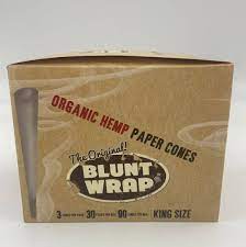 Blunt Wrap Organic Hemp Cones King Size 30pc - Headshop.com