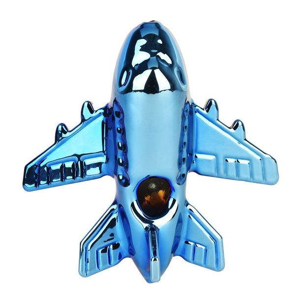 Jet Airliner Electroplated Glass Hand Pipe - 5.5" - Headshop.com
