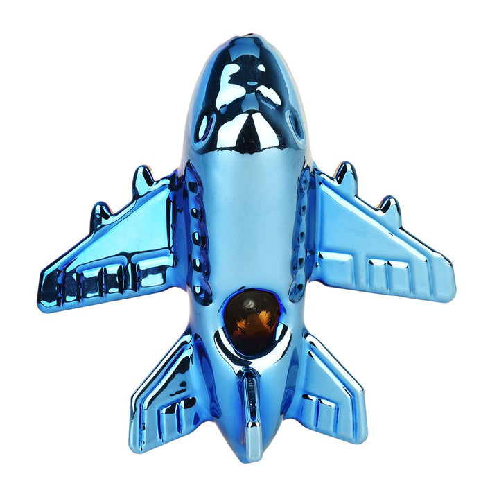 Jet Airliner Electroplated Glass Hand Pipe - 5.5" - Headshop.com