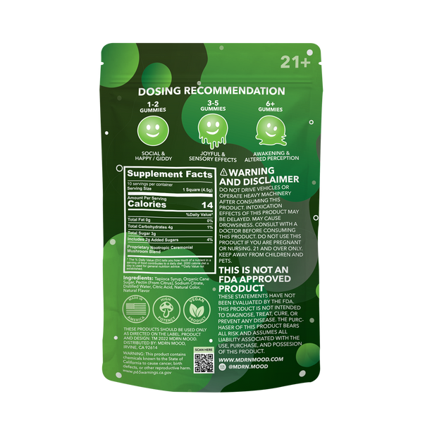 MDRN MOOD Magic Mushroom Gummies - Sour Green Apple - Headshop.com